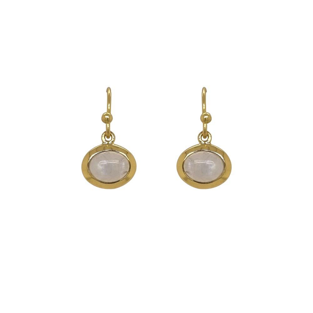 Gold Plated 'Leda' Moonstone Earrings