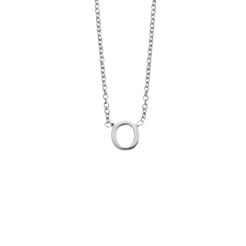Sterling Silver 'O' Initial Necklace