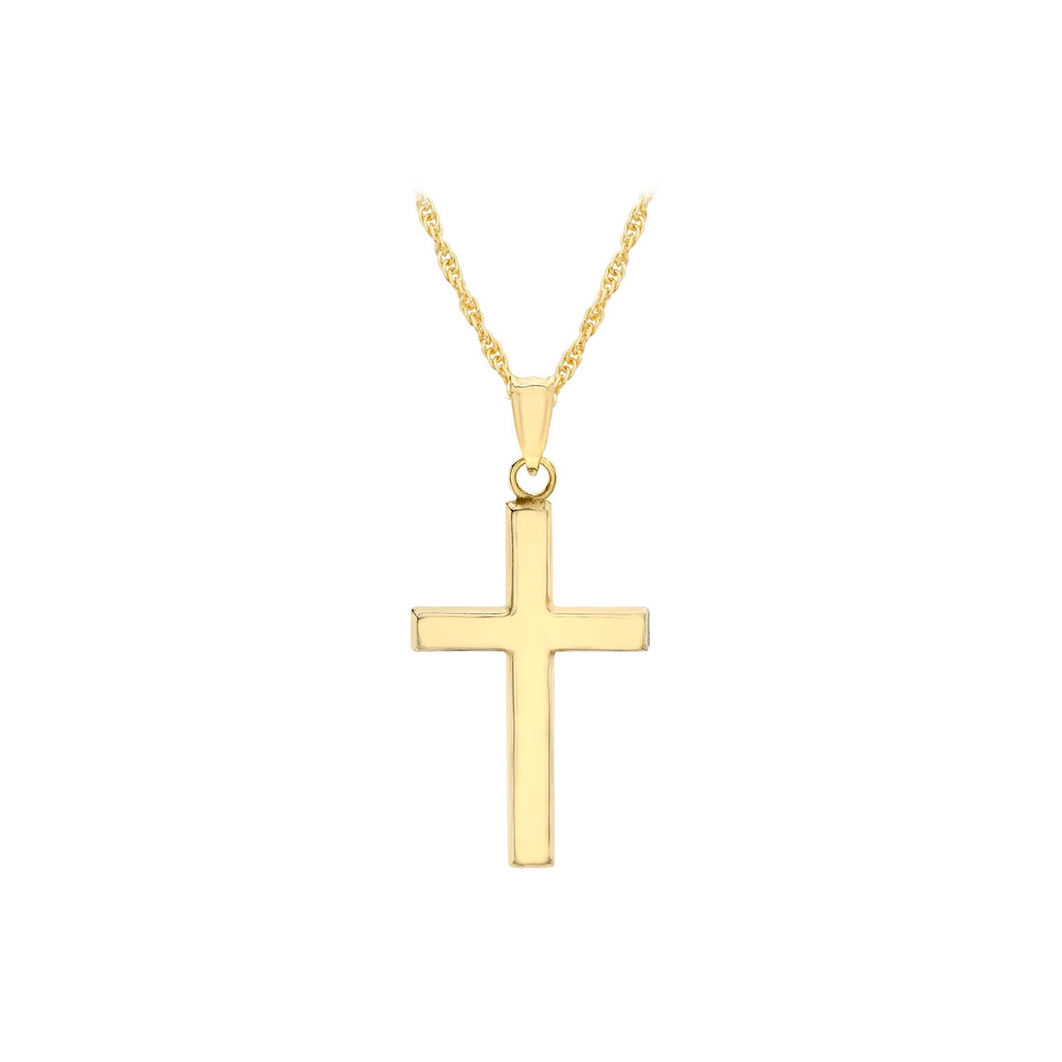 9k Yellow Gold Cross Necklace