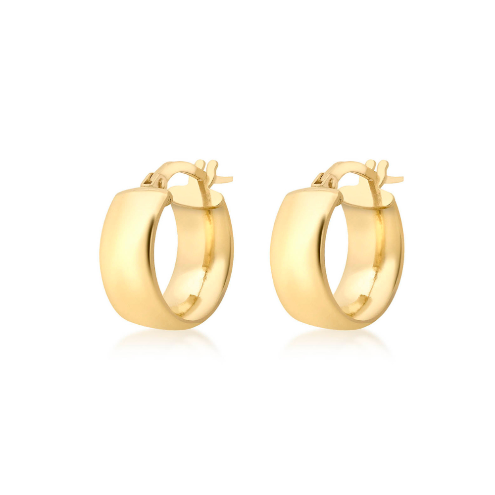 9k Yellow Gold Creole Hoop Earrings