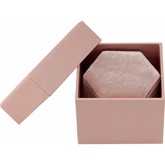 Blush Velvet Double Ring Box