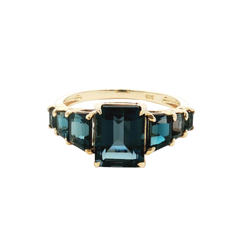 9k Yellow Gold London Blue Topaz Ring