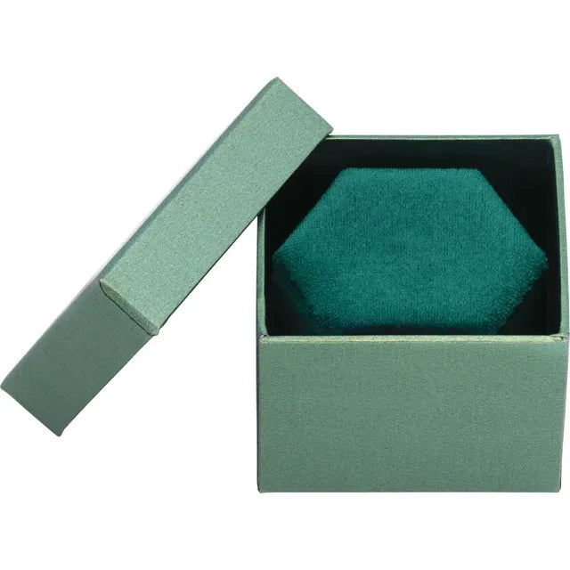 Green Velvet Double Ring Box