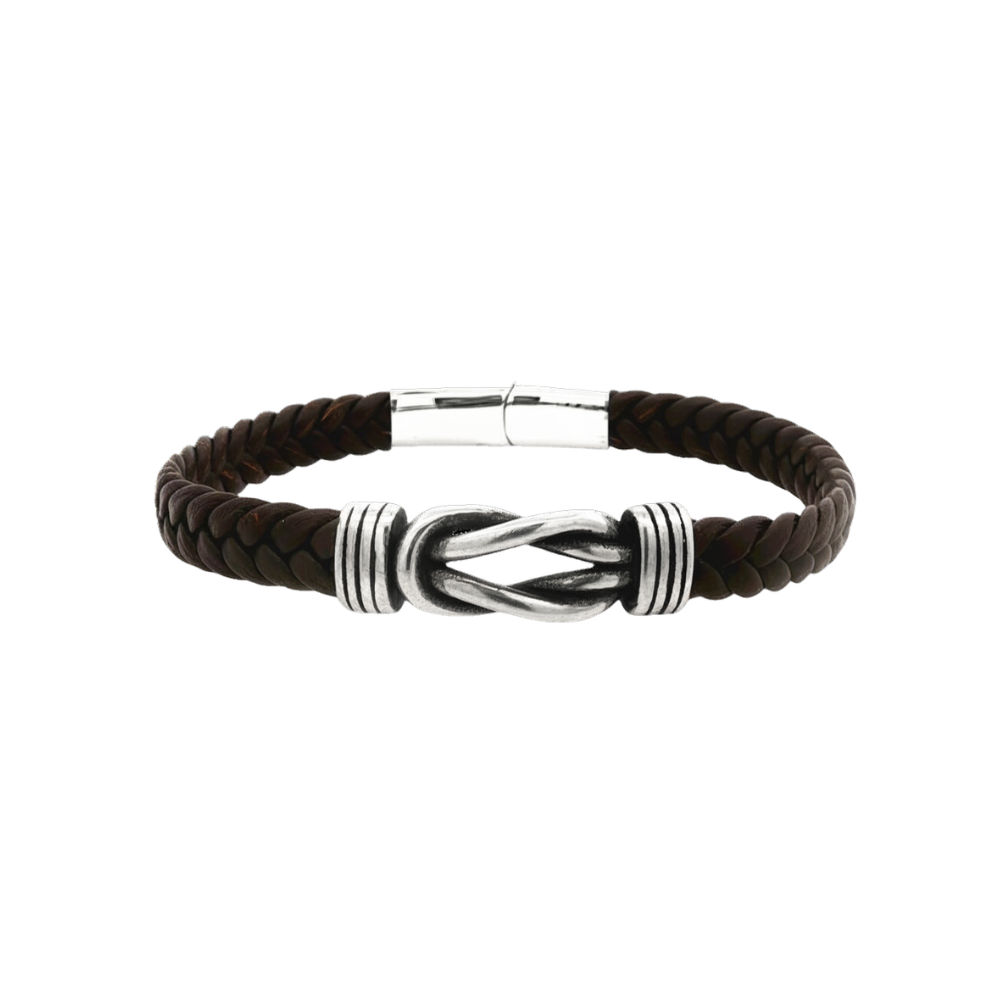 Brown Leather Sailor Knot Bracelet