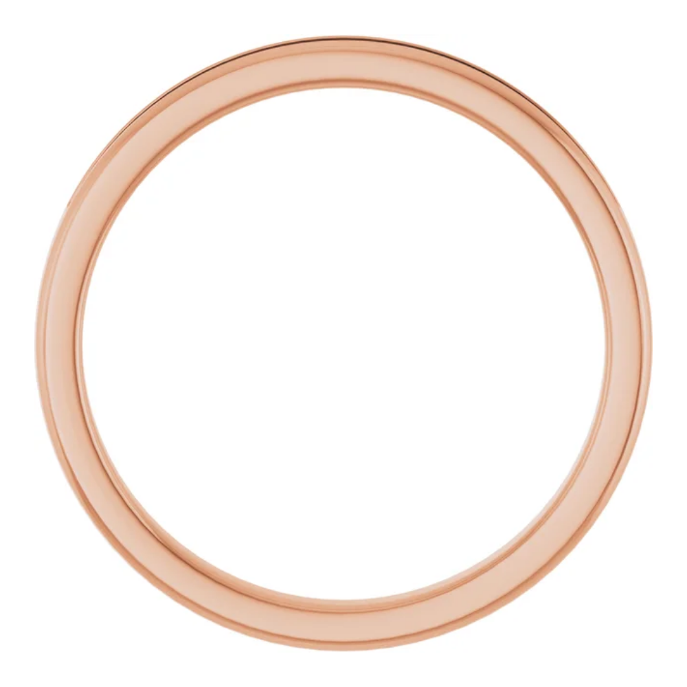 9k Rose Gold 'Kate' Princess Cut Channel Set Band