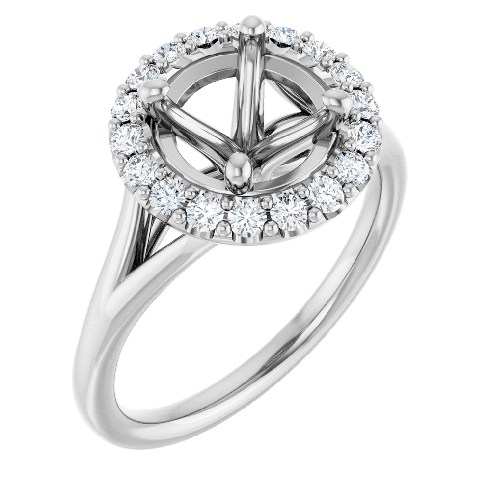 'Elara' Halo Split Shank Ring