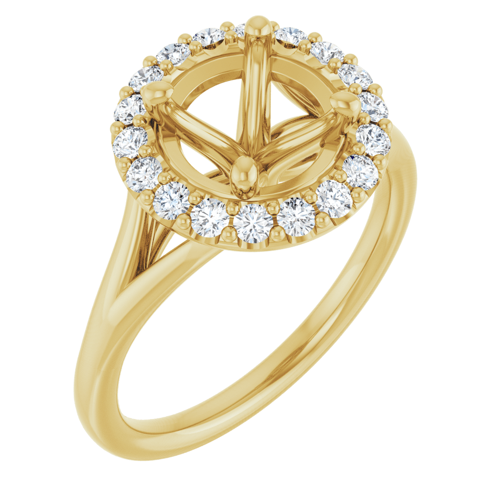 'Elara' Halo Split Shank Ring