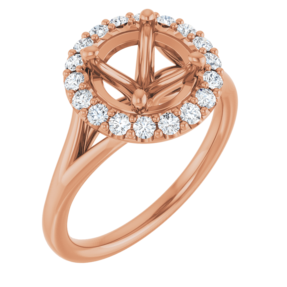 'Elara' Halo Split Shank Ring