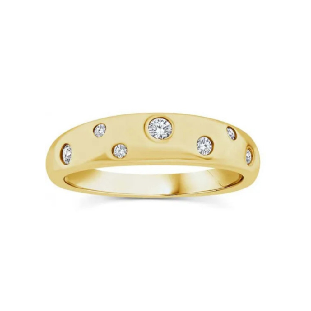 Gold Vermeil lab Diamond Ring
