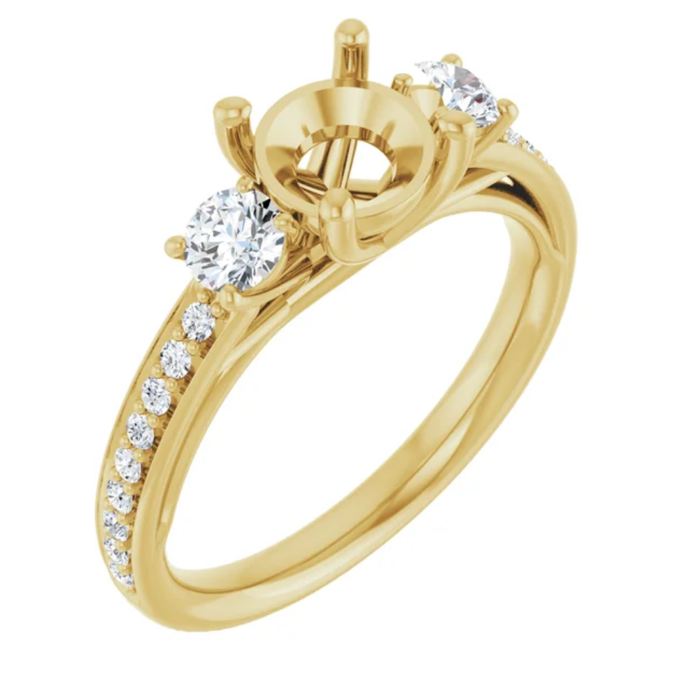 'Delia' Round Trilogy Ring