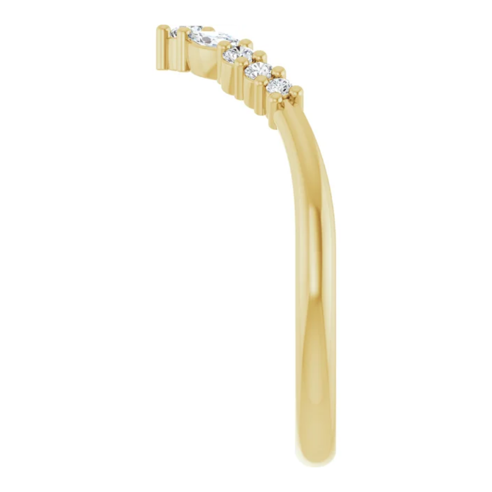 'Alyssa' Marquise & Round Chevron Band