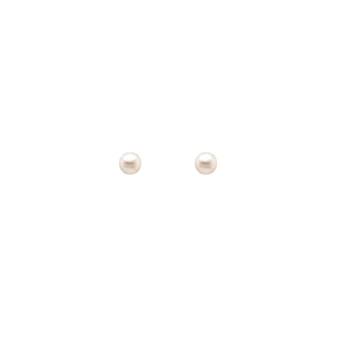 Sterling Silver 'Luna' 5mm Pearl Stud Earrings