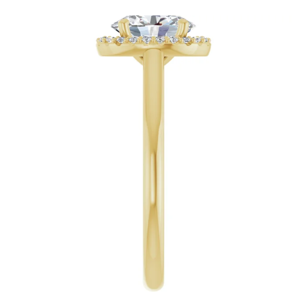 'Alena' Oval Halo Ring