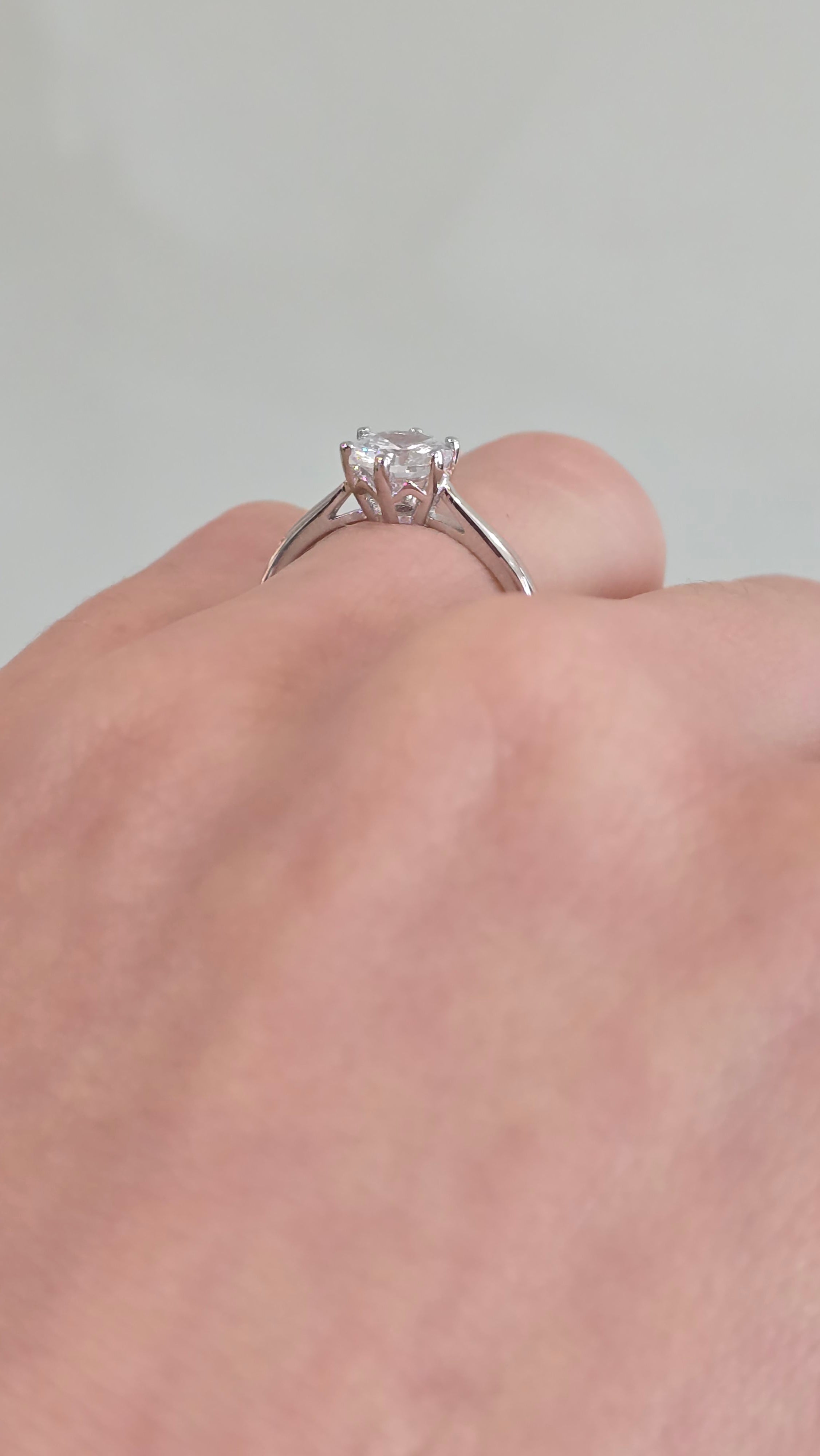 Sterling Silver 'Destiny' CZ Proposal Ring