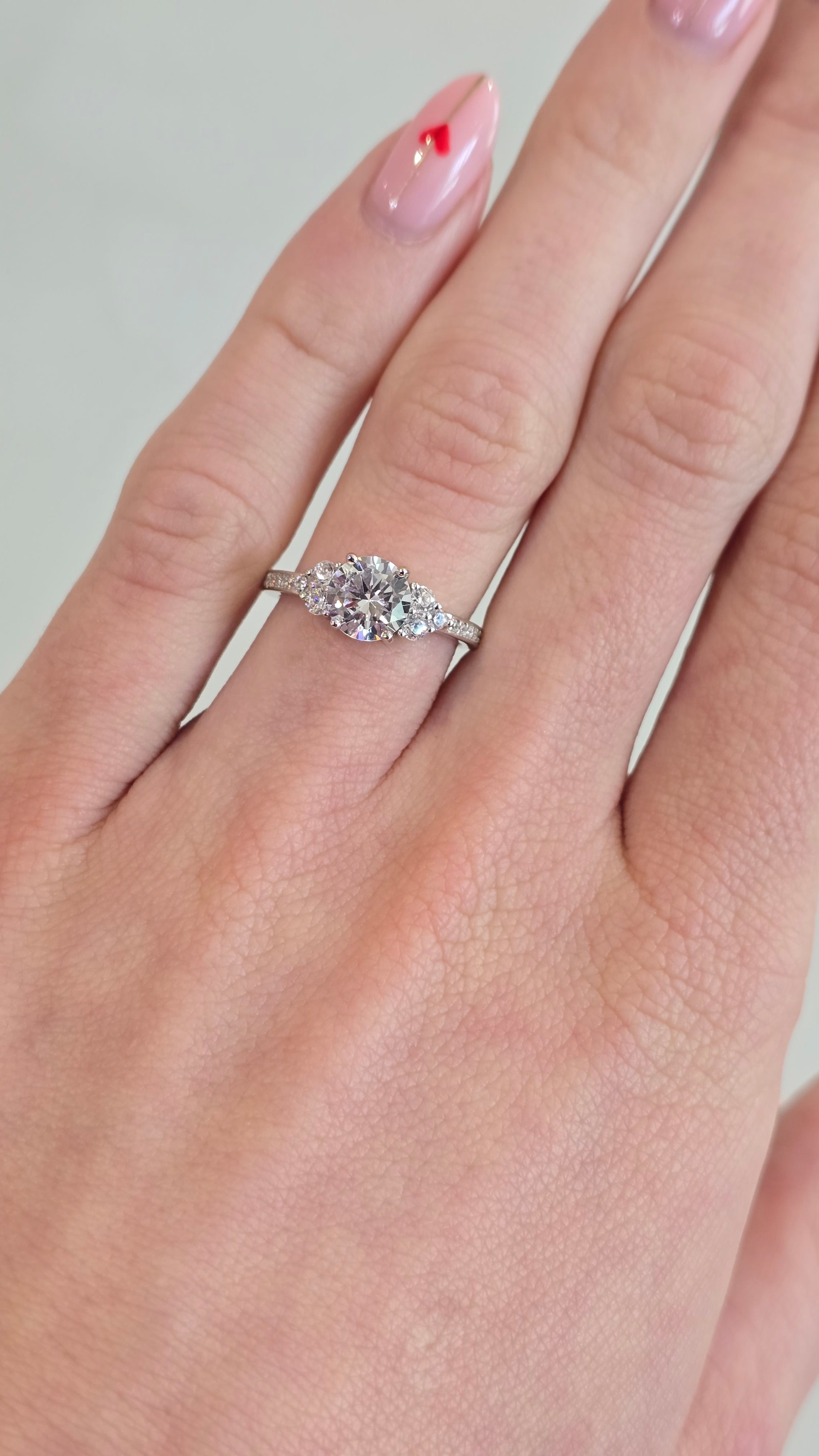 Sterling Silver 'Harmony' CZ Proposal Ring