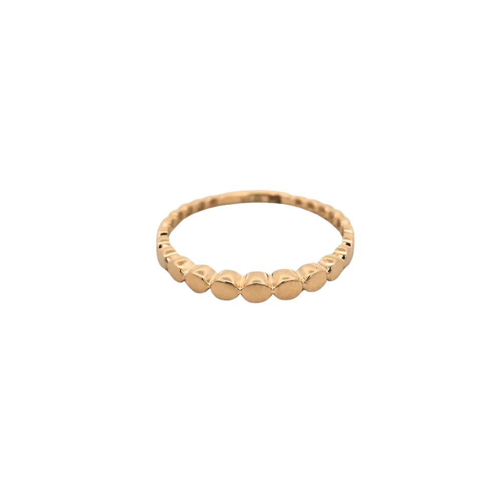 9k Yellow Gold Graduated Circles Stacker Band