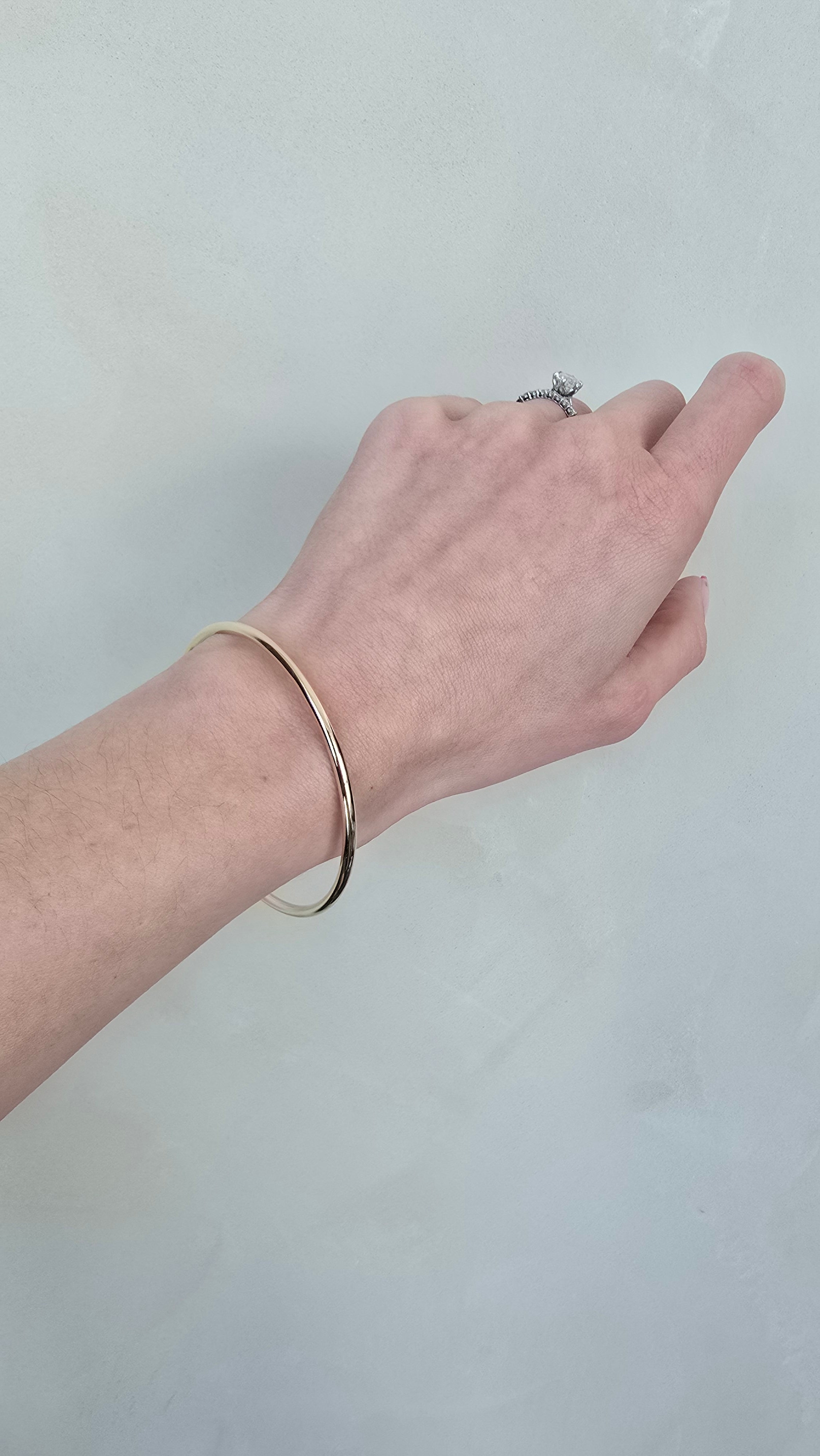 9k Yellow Gold Silver Filled Round 3mm Bangle