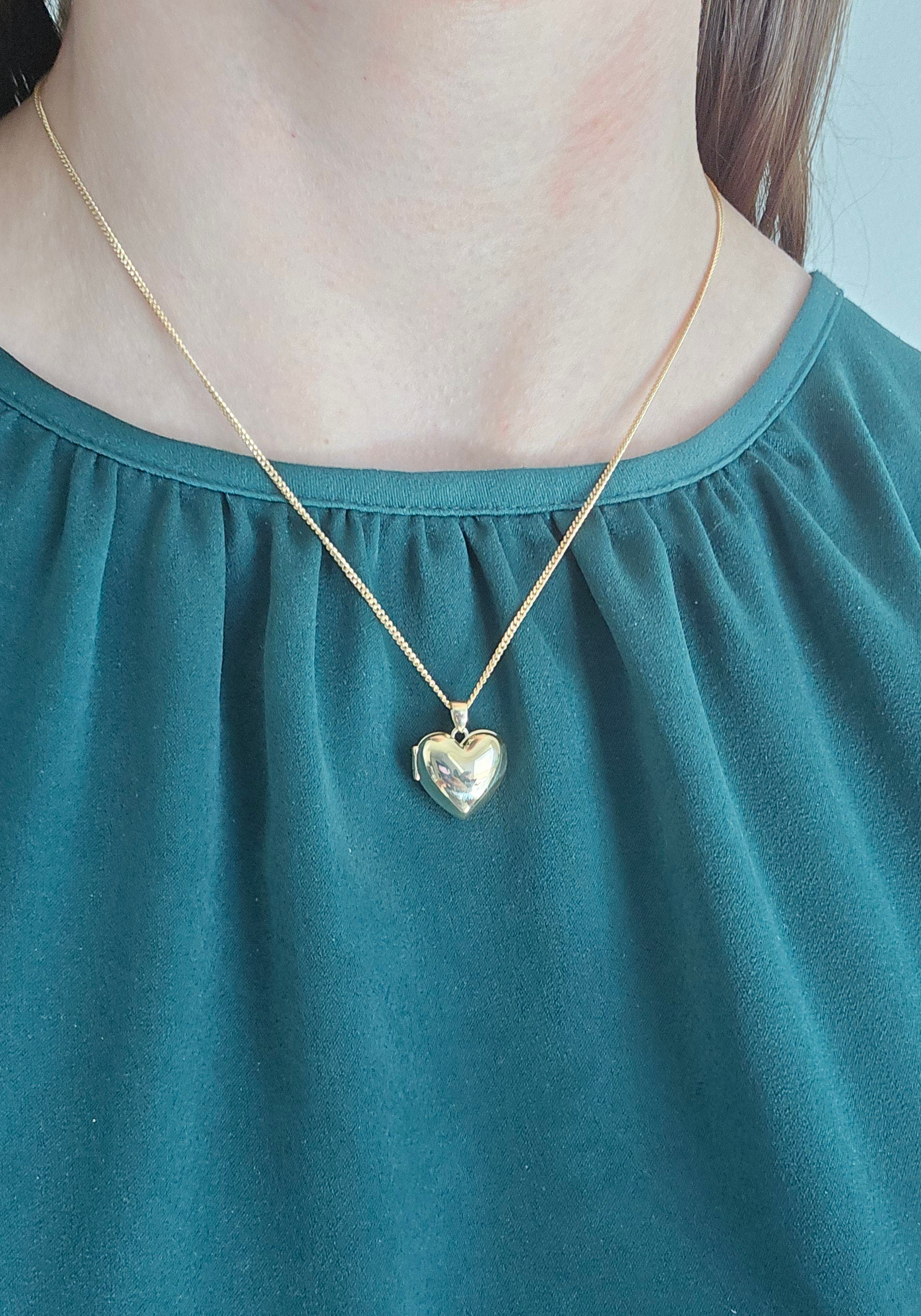 9k Yellow Gold Heart Locket Pendant Pendant