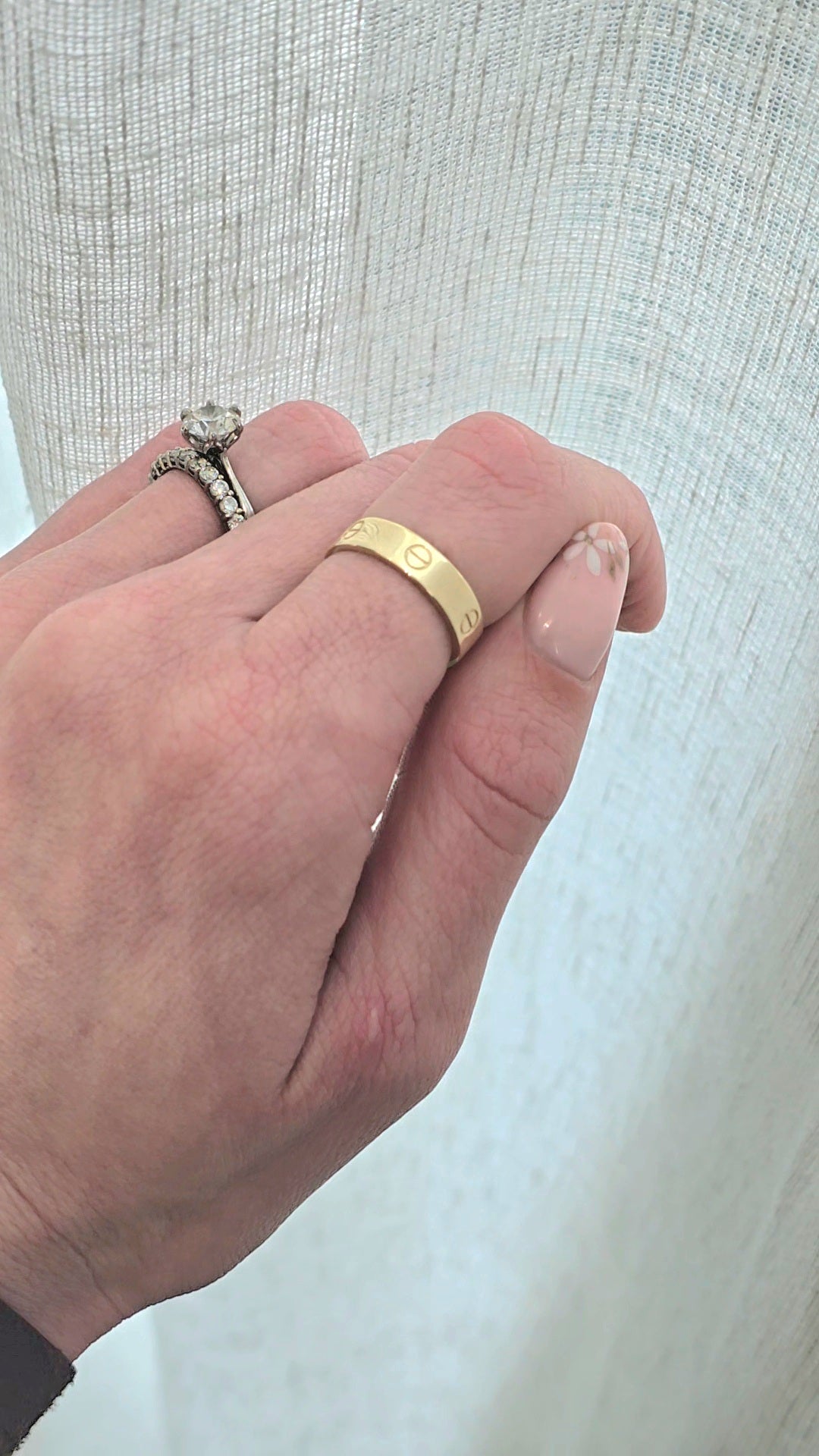 9k Yellow Gold Love Lock Ring