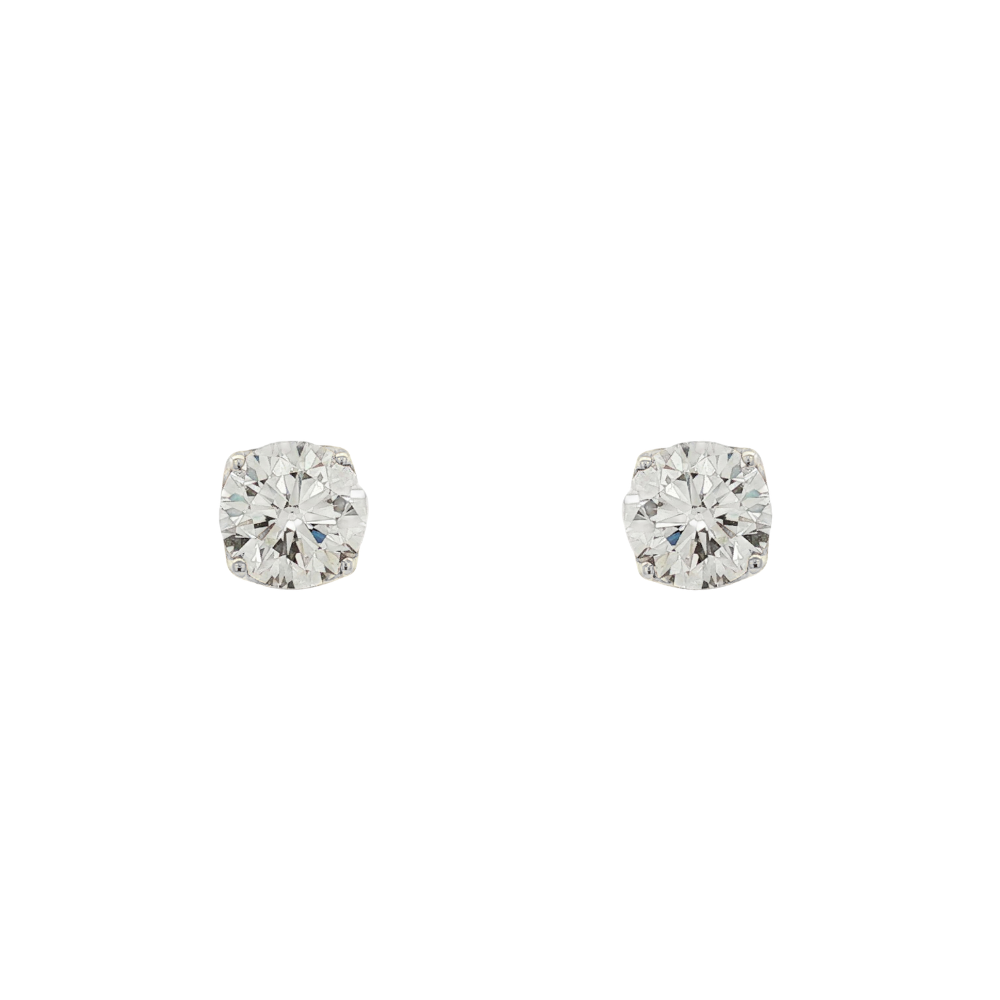 9k White Lab Diamond Stud Earrings 2.24ct TDW
