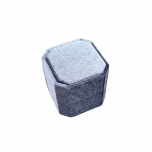 Blue Velvet Ring Box