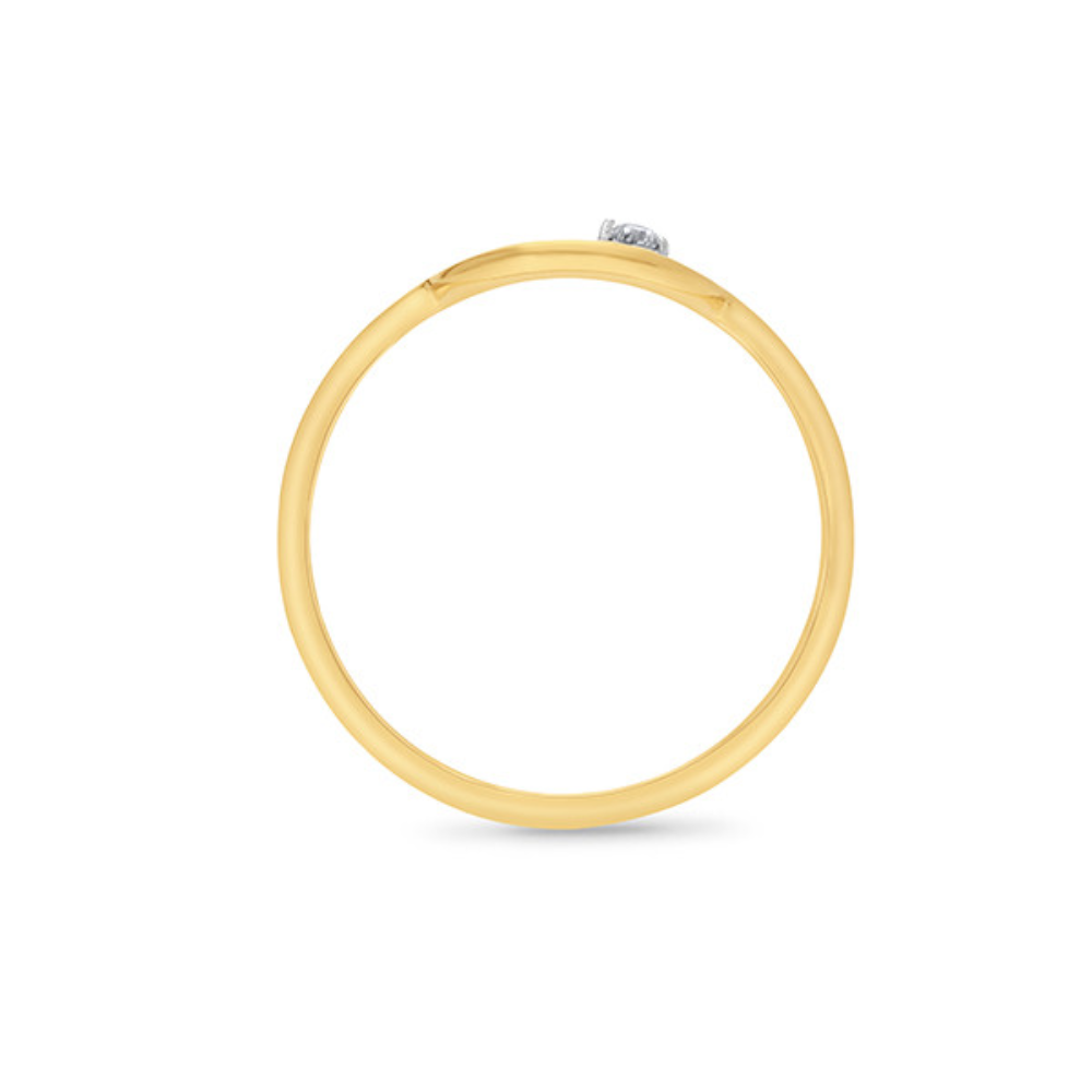 9k Yellow Gold Circle Diamond Ring