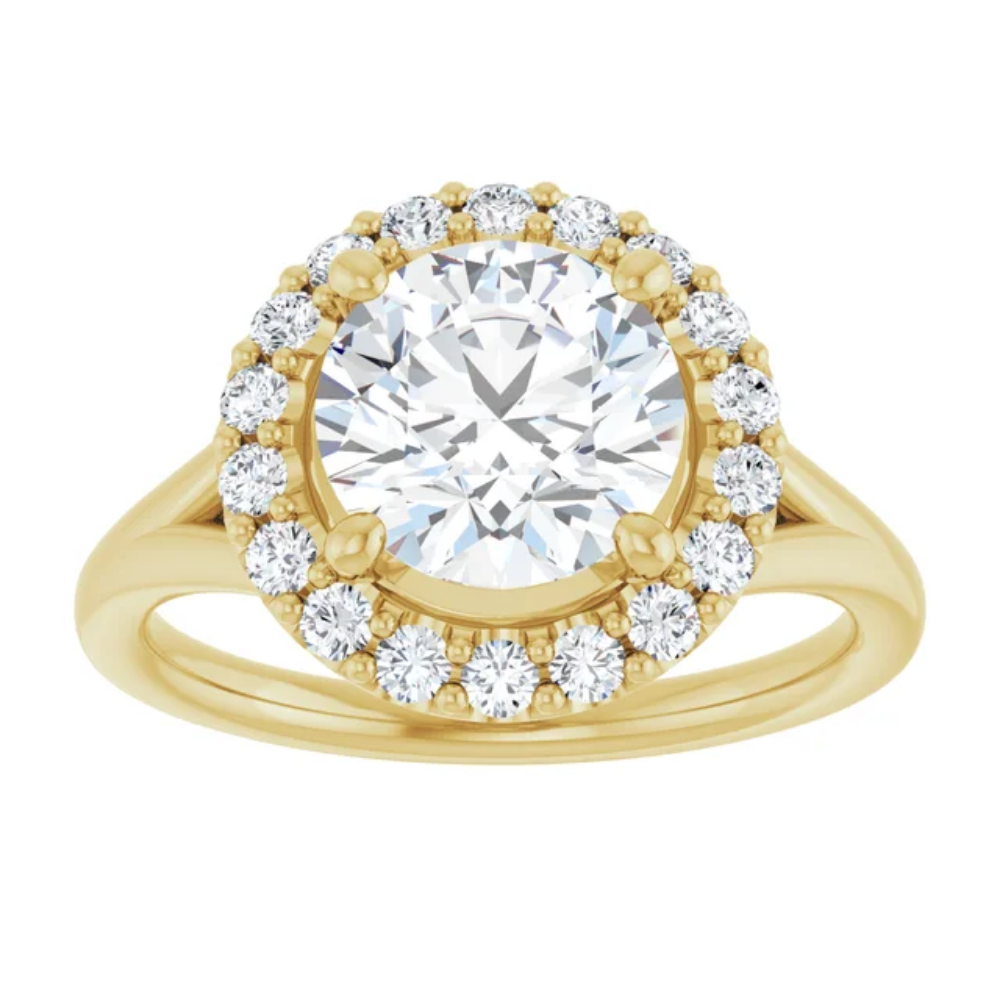 'Elara' Halo Split Shank Ring