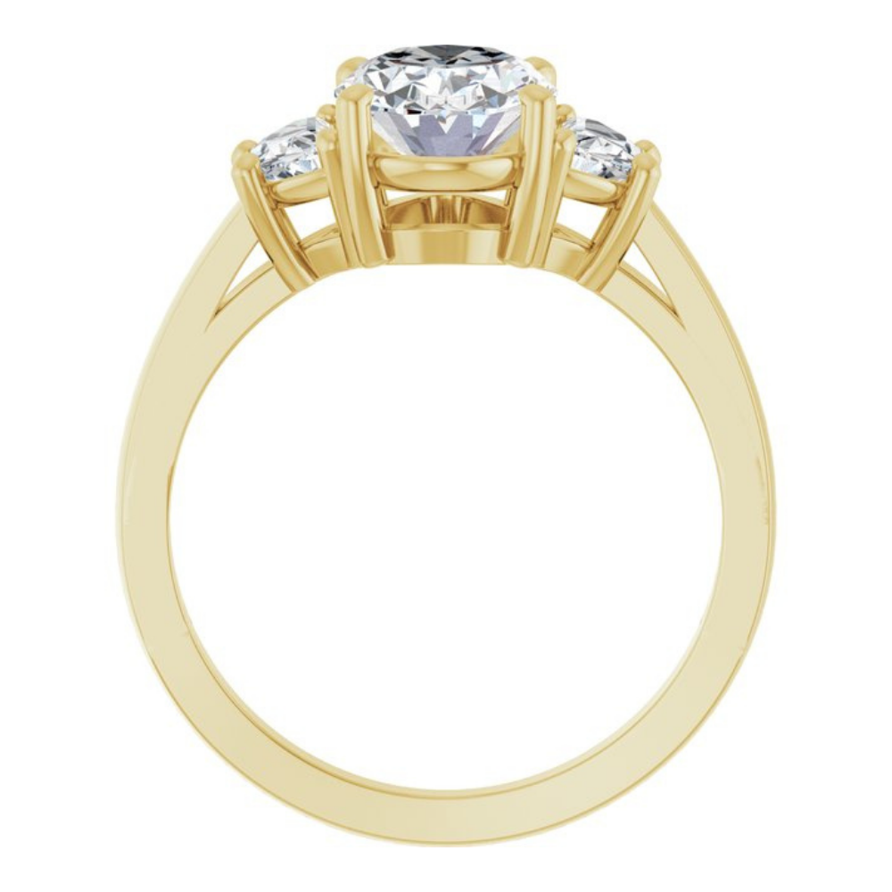 'Luna' Oval & Half Moon Ring