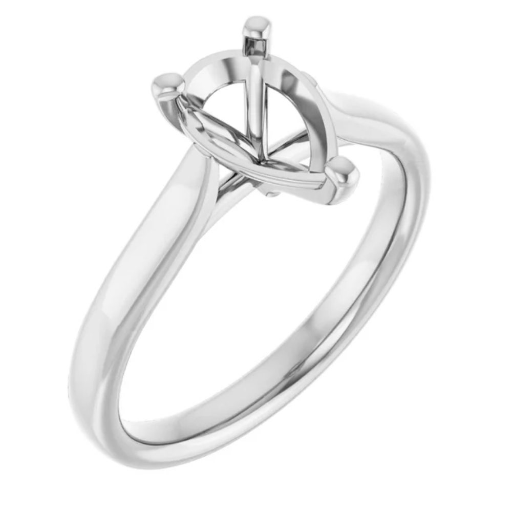 'Amelia' Pear Solitaire Ring