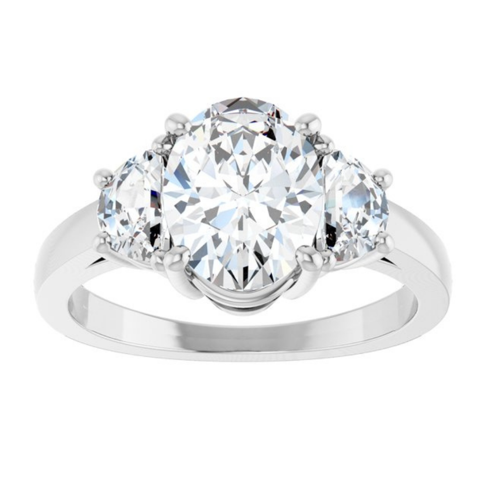 'Luna' Oval & Half Moon Ring