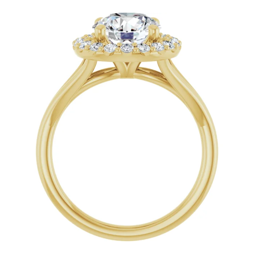 'Elara' Halo Split Shank Ring