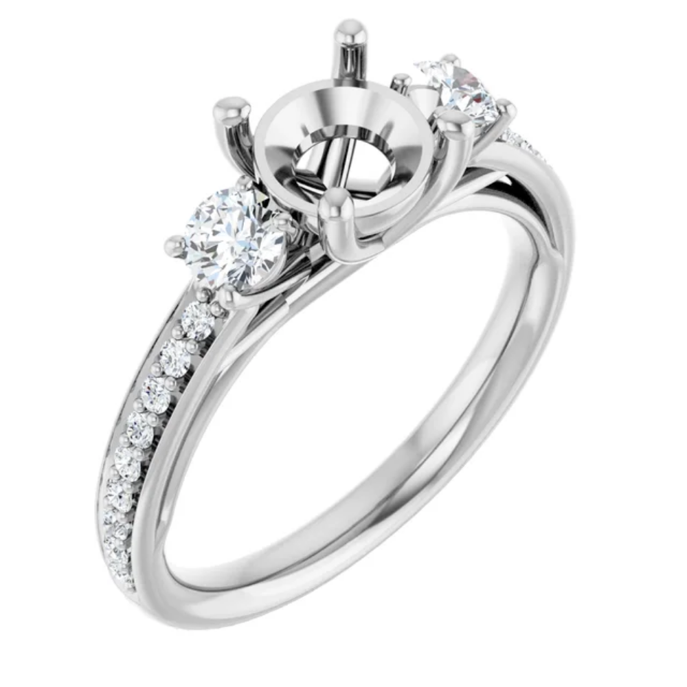 'Delia' Round Trilogy Ring