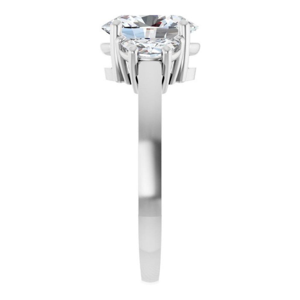 'Luna' Oval & Half Moon Ring