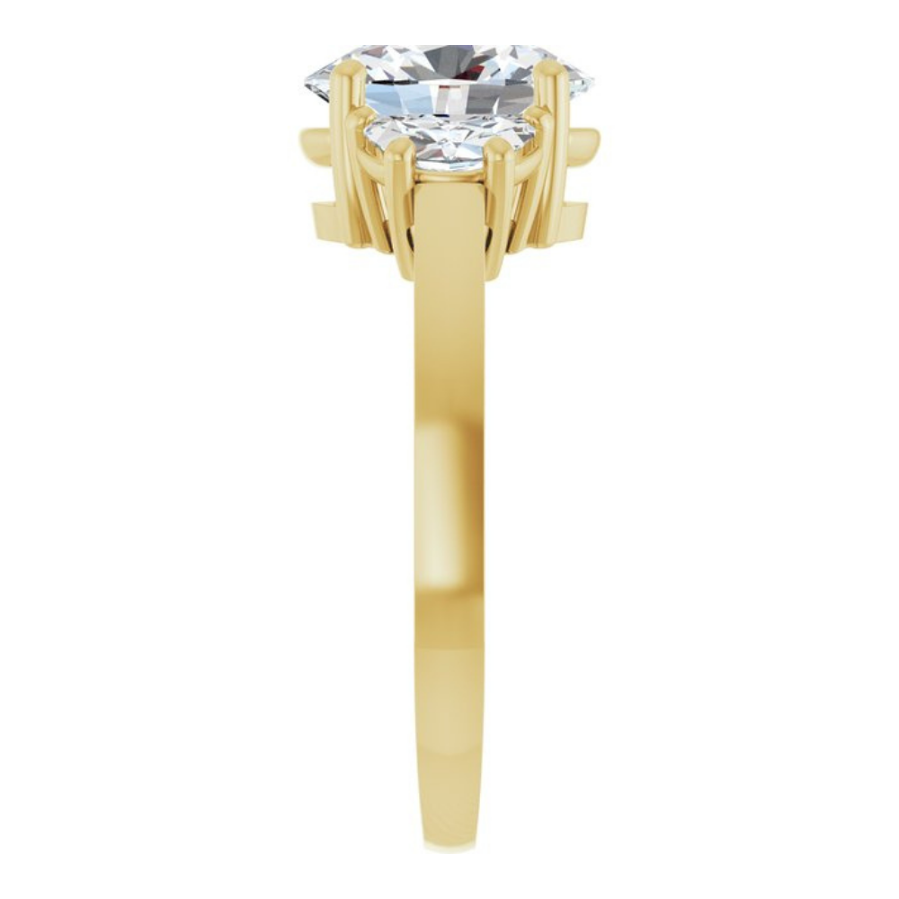 'Luna' Oval & Half Moon Ring