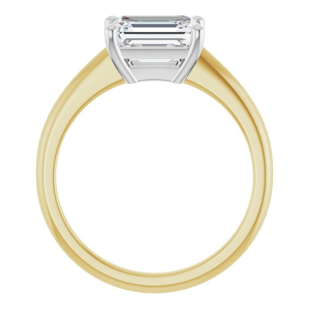 'Celine' East West Emerald Cut Ring