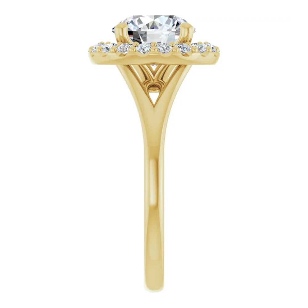 'Elara' Halo Split Shank Ring