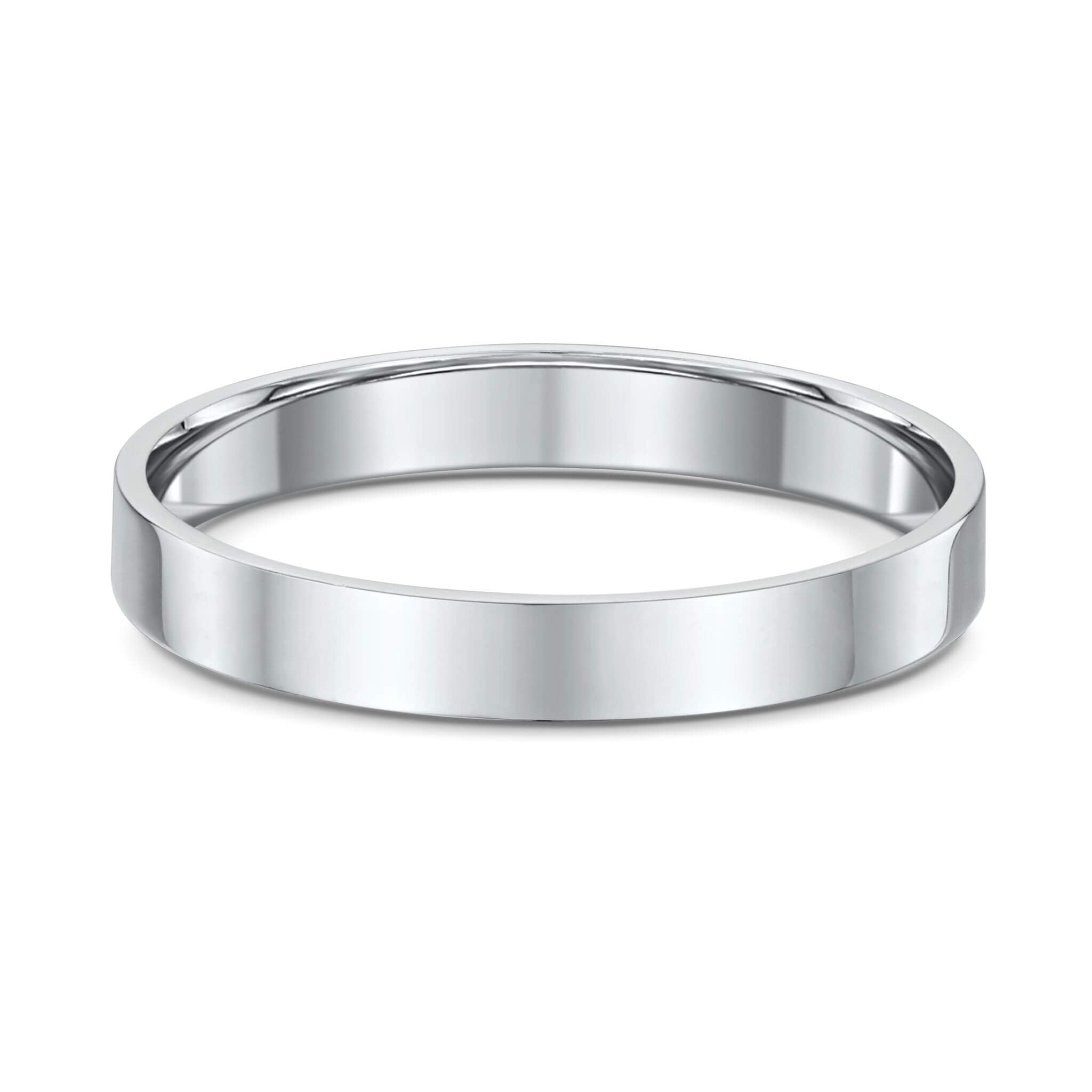 9k Yellow Gold 3mm Plain Flat Wedding Band