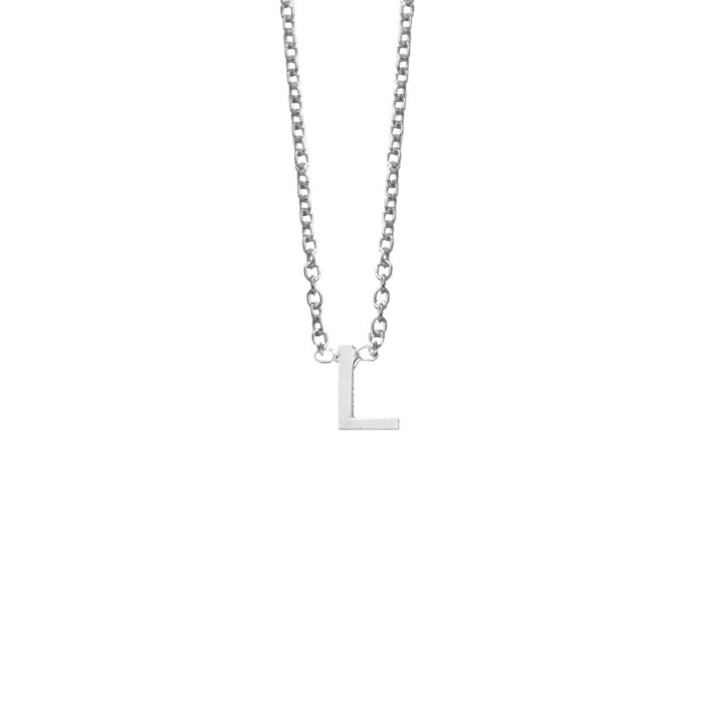 Sterling Silver 'L' Initial Necklace
