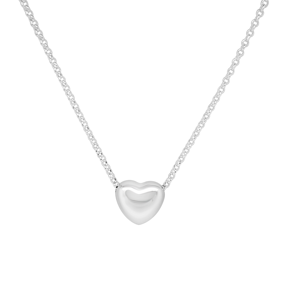 Sterling Silver Sliding Heart Pendant