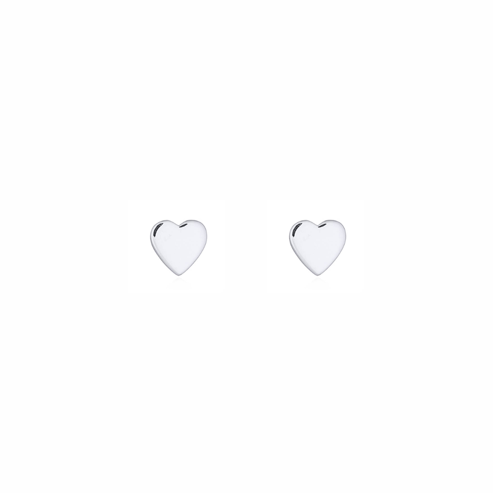Silver Silver Heart Stud Earrings