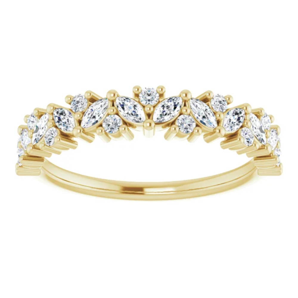 14k Yellow Gold 'Harper' Lab Diamond Band
