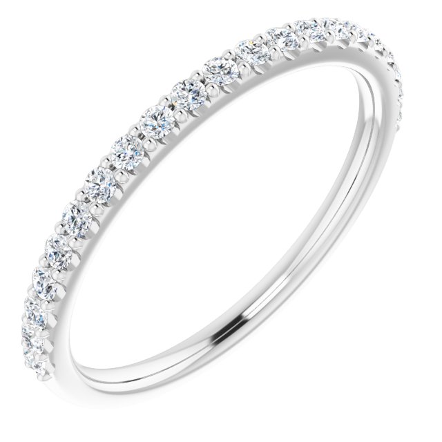 14k White Gold Lab Diamond Pave Band
