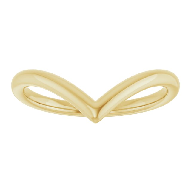 'Vera' 10k Yellow Gold V Point Chevron Band