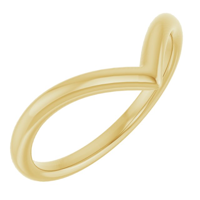 'Vera' 10k Yellow Gold V Point Chevron Band