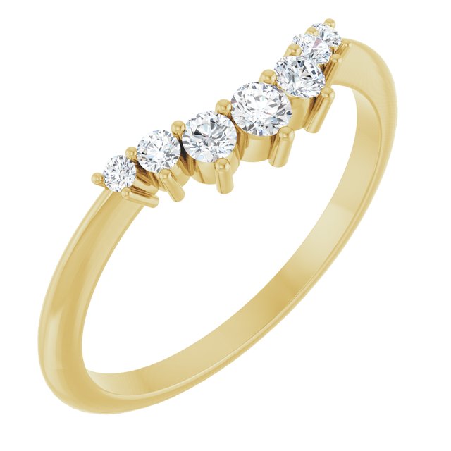 14k Yellow Gold Lab Diamond Contour Ring