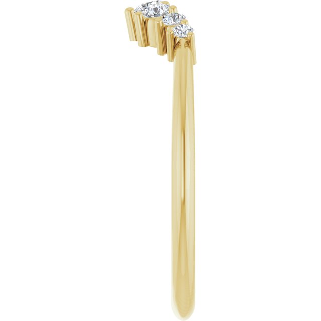 14k Yellow Gold Lab Diamond Contour Ring