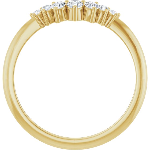 14k Yellow Gold Lab Diamond Contour Ring