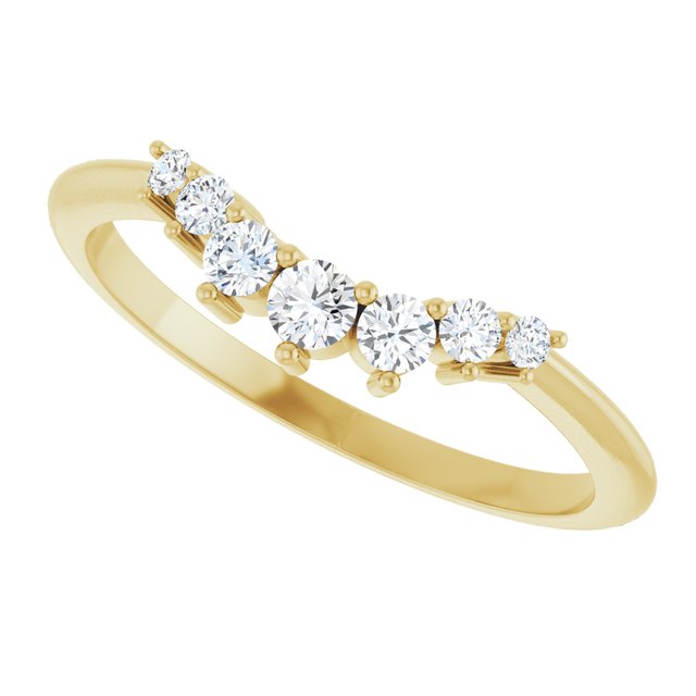 14k Yellow Gold Lab Diamond Contour Ring