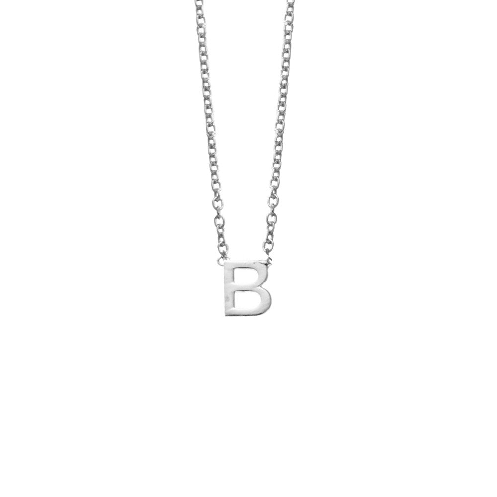 Sterling Silver 'B' Initial Necklace