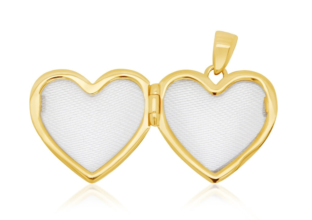 9k Yellow Gold Heart Locket Pendant Pendant